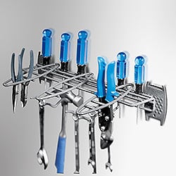 Hand tool rack holding tools