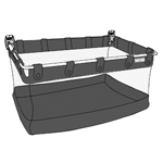 Skate Rack and Basket Graphical Drawing