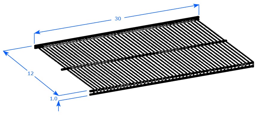 Wire shelf dimensions