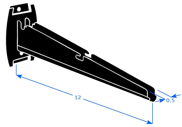 Wire shelf brackets dimensions