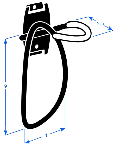 Bike hook dimensions