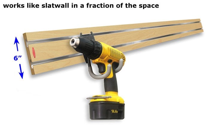 Works like Slatwall in a Fraction of the Space