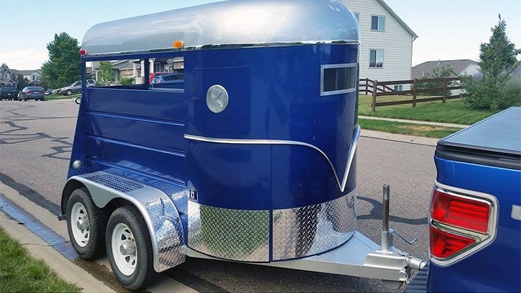 Blue Trailer with Stone Guard