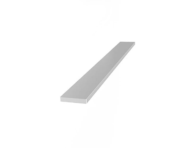 Flat bar with a mill finish and 93-inch length.