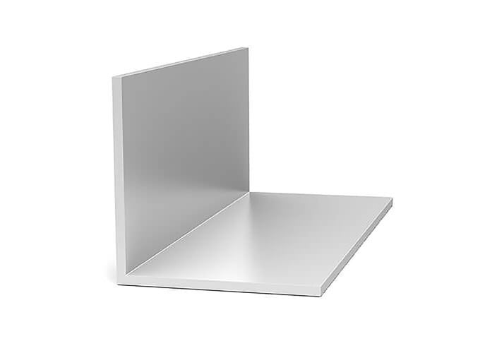 Aluminum angle with equal legs, 93-inch length, and a mill finish.