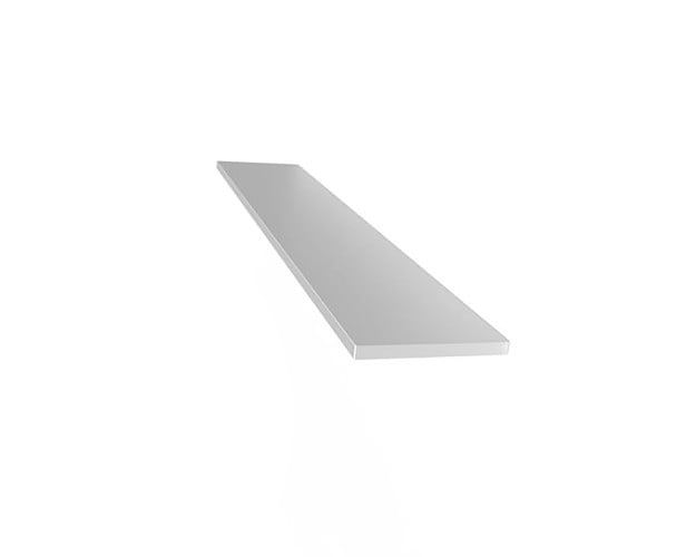 Flat bar with a 93-inch length and a mill finish.