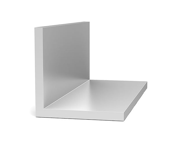 Aluminum angle with equal legs, 93-inch length, and a mill finish.