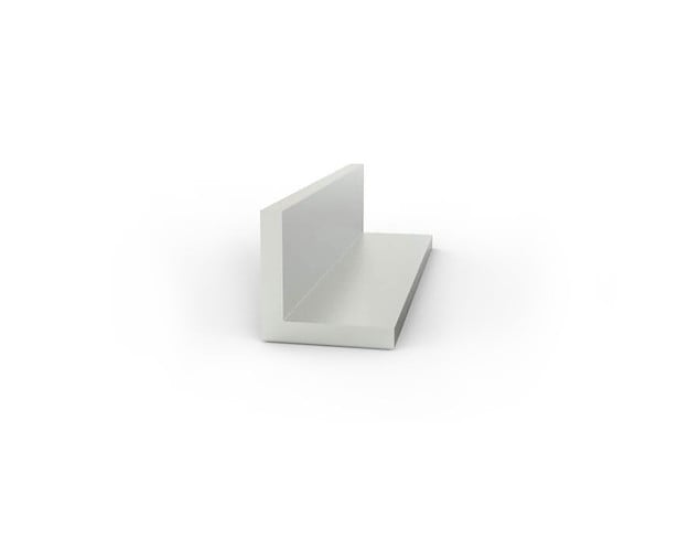 Aluminum angle with equal legs, 93-inch length, and a mill finish.