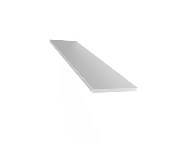 Flat bar with a 93-inch length and a mill finish.