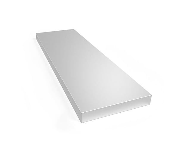 Flat Bar with 93-inch length and Mill finish.