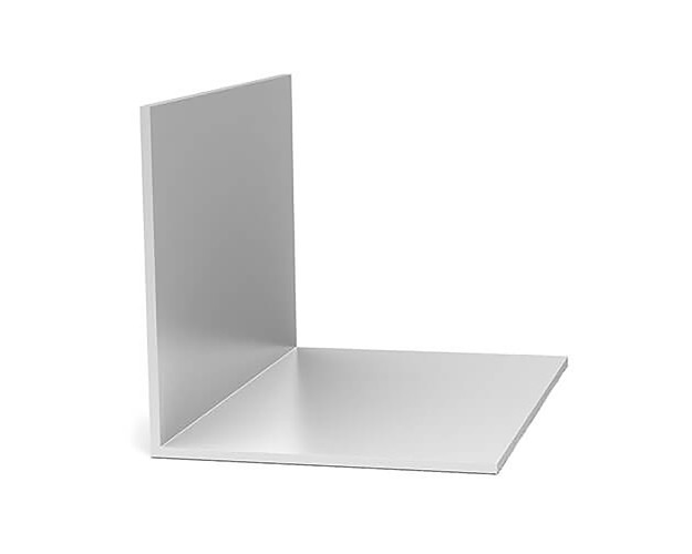 Aluminum Angle with equal legs, 93-inch length, and Mill finish on a white background.